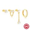Brincos de trevo de quatro folhas em prata esterlina S925 estilo frio, brincos de diamante de luxo leve e de alto grau, europeus e americanos