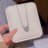 Accesorios de collar de acero de titanio de alta gama para mujer, colgante simple y moderno, diseño de nicho de lujo ligero, gargantilla, temperamento, versátil, cadena para clavícula