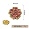 Botones vintage de trébol de cuatro hojas tridimensionales completamente de diamantes cosidos a mano para abrigos, vestidos y trajes, accesorios de ropa, botones completamente de diamantes de aleación