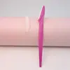 Venta Directa de Fábrica Recortador de Cejas de Acero Inoxidable Esmerilado, Recortador de Cejas de Color Caramelo con Mango Recto de Seguridad y Cubierta para Maquilladores