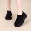 Zapatos Birkenstock gruesos de estilo británico retro para mujer, mocasines de plataforma, 2026 nuevos mocasines versátiles de gamuza de otoño para mujer