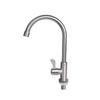 Fregadero de Acero Inoxidable Tubo Único Tubo Alto 304 Cepillado Giratorio Plegable Fregadero de Cocina Gabinete de Lavandería Grifo de Agua Fría Único