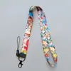 Cordón para Teléfono Móvil Lindo Dibujo Animado Colgante para Colgar en el Cuello Trenzado Plano Ancho con Portatarjetas Insignia Transferencia Térmica Una Pieza