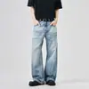 Maple House Roupas Masculinas / Coleção Nova Primavera 2026 OOTD Moda Americana Tendência Azul Roupa Casual com Calça Flare