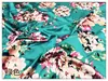 Tecido Estampado de Cetim com Flor Grande Cetim de Seda Tecido para Colcha Antigo Cheongsam Roupa de Casa Turbanete Fita para Cabeça