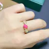 Anel simples de prata 925 com opala natural rosa embutida anel 5x 7mm live tremolo fornecimento internacional