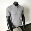 Camisa Polo Jacquard Hueco Estilo Old Money para Hombre de Manga Corta Verano Tejida Lino Tencel Transpirable Rayas Cuello Polo Camiseta