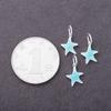 S925 prata esterlina óleo ins estilo estrela do mar azul pingente estrela irregular pingente faça você mesmo pulseira pulseira corda acessórios de prata