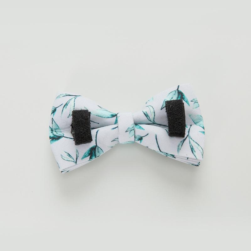 小叶子狗狗项圈蝴蝶结 亚马逊跨境宠物项圈配饰蝴蝶结 狗脖圈领