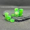 Bashan Verde Jade Contas de Ábaco de Flor Flutuante Lote Solto para Pulseiras DIY, Lote Solto para Artesanato Cultural, Contas Espaçadoras, Acessórios para Contas