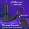 Plug Anal Telescópico de Anel Duplo para Próstata para Homens com Controle Remoto Sem Fio para Massagem na Região Posterior, Dropshipping Disponível