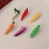 Divertidos Pasadores para el Cabello de Verduras Simuladas: Lindos Pasadores de Zanahoria, Pinzas para Flequillo Lateral y Accesorios para el Cabello