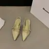 Sandalias cerradas versátiles y cómodas de suela plana, zapatos de hadas, nuevos zapatos elegantes de punta para primavera-verano 2023, estilo nicho