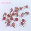 Amethyst Natural Topázio Vermelho do Sul Pulseira de Colar Pequena Deslizante Pingente DIY Feito à Mão Pingente Gota de Cristal Rosa