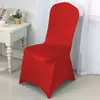 Funda de silla elástica blanca de seda de leche de cobertura total de 140 g para eventos de hotel, bodas y banquetes