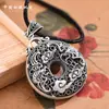 Pingente de Prata s999 para Homens e Mulheres Colar Xiangyun Morcego Personalidade Retrô Moda Boa Sorte Fivela Segura Corrente de Suéter