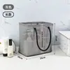 Bolsa de maquiagem de malha para banheiro, à prova d'água, grande capacidade, secagem rápida, portátil, abertura grande, bolsa de armazenamento de itens de higiene pessoal