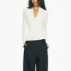 Camisa Base Feminina Manga Longa Slim Fit Decote V, Estilo Básico Elegante e Emagrecedor, Top Camiseta Básica Manga Longa Cor Sólida
