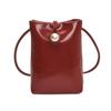 Bolso Casual Mini para Mujer 2025 Verano Nueva Moda Color Sólido Brillante Perla Bolso de Hombro Bolso Bandolera Bolso para Teléfono Móvil