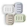 Jabonera de Doble Capa con Tapa, Jabonera con Drenaje para Baño e Inodoro, Nuevo Soporte Portátil para Jabón de Viaje, Jabonera Simple