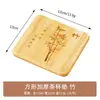 Esterilla Aislante Térmico de Bambú Estilo Chino, Mantel de Mesa, Esterilla Antiescaldado, Posavasos para Taza de Té, Esterilla Redonda y Cuadrada Resistente a Altas Temperaturas para Ollas Domésticas