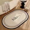 Alfombrilla para puerta de baño, especial para baño, antideslizante, absorbente de agua, de diatomeas, para inodoro, baño, alfombrilla para pies para el hogar