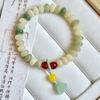 Pulsera de mano con 108 cuentas de ábaco de lima pequeñas de Bodhi naturales para mujer, multicírculo, con placa de juego, collar de cuentas de Buda