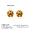 Moda Europea y Americana Transfronteriza Elegantes Pendientes de Rosa Accesorios de Acero Inoxidable Joyería para Mujeres Citas Día de San Valentín Combinación