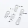 Pieza de Conexión de Acero Inoxidable Pulido 304 Transfronteriza, Pieza Ovalada de Doble Agujero, Pieza de Conexión para Cadena de Cola de Collar, Accesorios de Joyería DIY