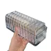 Caja de Almacenamiento para Uñas a Prueba de Polvo Uñas Postizas Hechas a Mano Exhibición y Organización de Escritorio Caja Sellada Especial Caja Transparente para Empaque de Uñas