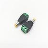 Adaptador de Corriente CC Adaptador CC DC5.5*2.1 Macho a Terminal Verde 2.1 Macho Horquilla Boca Amarilla