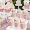 Decoración de mesa de postres rosa accesorios para pasteles para niñas princesa primer cumpleaños boda toppers para hornear