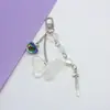 Corrente de Celular Borboleta Cruzada para Menina Doce e Descolada Design de Nicho Estilo Japonês Retro Pingente Guben Chaveiro
