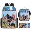 Fuente de Amazon Transfronteriza mochila de una pieza One Piece Mochila Escolar Estudiante Mochila de Luffy Bolso de Hombro Estuche para Lápices