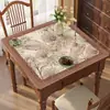 Mantel Cuadrado Estilo Americano, Impermeable y a Prueba de Aceite, Mantel de Cuero Lavable, Sensación de Lujo Ligero de Gama Alta, Adecuado para Mesa de Mahjong y Mesa de Café