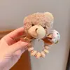 Faixa de Cabelo de Pelúcia Estilo Preguiçoso Bola Grande para Rabo de Cavalo Corda de Cabelo Acessórios de Cabelo Elástico Alto para Cabelo Feminino Outono e Inverno