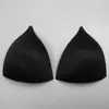 Suministro de fábrica almohadilla de esponja triangular para el pecho tirantes fruncidos inserto para bikini ropa interior multi-tamaño copa suave
