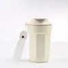 Taza de Café de Acero Inoxidable de Aspecto Premium Estilo Ins, Termo Portátil Octagonal con Forma de Diamante para Hombres y Mujeres, Taza con Cuerda para Exteriores