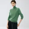 Nueva colección de otoño e invierno: suéter de cachemira pura para mujer, prenda de alta calidad, diseño de cuello alto, capa interior cálida, capa base elegante y versátil