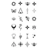 Pegatinas de tatuaje en blanco y negro, varios estilos para hombres y mujeres, impermeables y de larga duración, mariposa, serpiente, espina, corazón, pegatinas geniales para el brazo