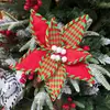Flores Decorativas de Navidad Personalizadas por Fabricantes Adornos Festivos Decoraciones 27cm Flores Decorativas de Navidad al por Mayor