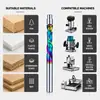 Cuchillo de recorte compuesto multicolor, broca de fresadora de aleación sólida para carpintería para recorte de tablero de densidad y tablero multicapa, recortadora y máquina de grabado