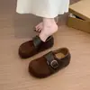 Zapatos Birkenstock de dos vías para mujer, estilo nuevo de otoño, cobertura total, zapatos Birkenstock de suela gruesa, que aumentan la altura interior, zapatos de vestir, mocasines