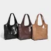 Bolso Tote de Cuero Encerado Retro para Mujer 2025 Nuevo Invierno Gran Capacidad para el Trabajo y los Viajes Cotidianos Bolso de Hombro y Axila