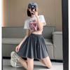 Shorts Estilo Ballet Feminino Verão Esportivo Casual Calças de Perna Larga Anti-luz e Cintura Alta Emagrecimento Plissado Minnie Hot Pants