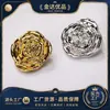 Botones Pequeños de Metal con Forma de Flor Irregular para Abrigos de Fragancia, Chaquetas Cortavientos, Botones de Aleación para Ropa, Botones de Alta Gama
