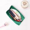 Bolsa de cosméticos de terciopelo de moda de fábrica, bolsa de lavado simple portátil de tela de felpa, bolsa de almacenamiento de color dopamina