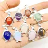 Venta Caliente Transfronteriza Joyería Europea y Americana Accesorios para Collares Cristal Natural Ágata Piedra Preciosa Colgante de Pingüino Aleación Accesorios Ecológicos