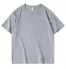 [Oem/Odm] Camisetas de Algodón Puro de 180g al por Mayor Personalizadas para Hombres y Mujeres, Cuello Redondo, Color Sólido, Manga Corta, Corte Holgado