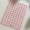 Ins Hermosos y Lindos Pegatinas para Uñas con Textura de Garra de Gato Rosa Gelatina Impermeables Adhesivas Ourofeng Pegatinas para Uñas DIY